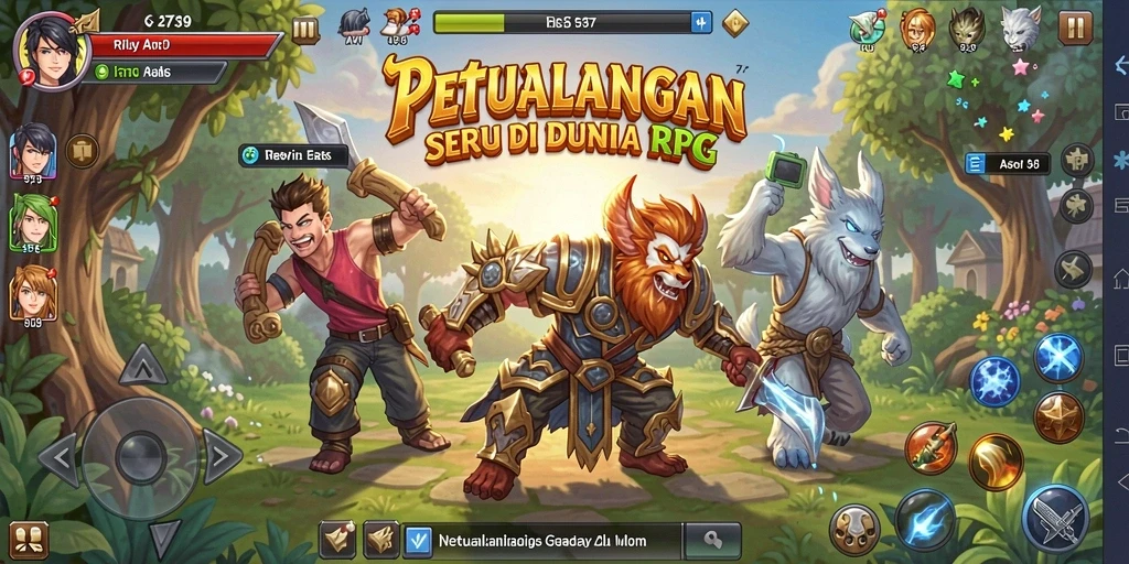 Tampilan dinamis dari gameplay RPG di 2739.