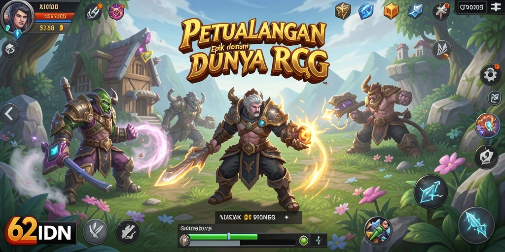 Tangkapan layar gameplay 62IDN menampilkan aksi pertarungan yang mendebarkan.