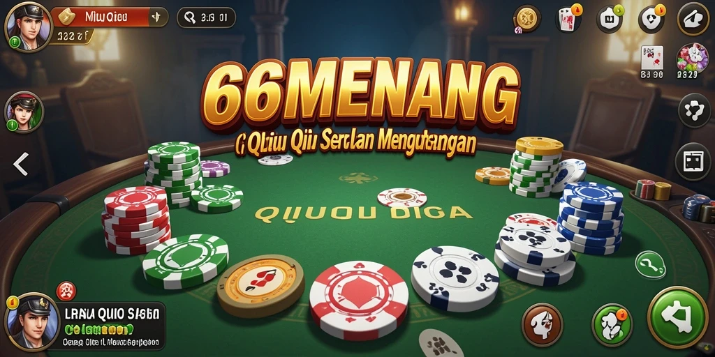 Screenshot gameplay 66MENANG menampilkan keseruan permainan QiuQiu.