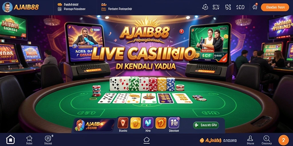 Tampilan menarik dari gameplay Live Casino AJAIB88 yang mendebarkan.