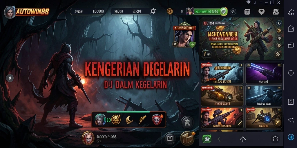 Tampilan gameplay yang mencekam dari AUTOWIN88 dengan elemen horror.