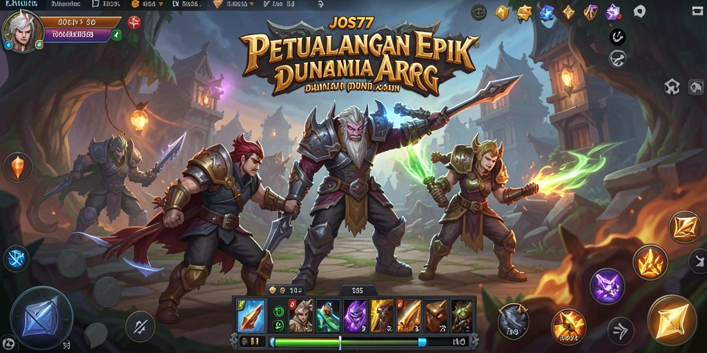 Screenshot JOS77 menampilkan pertarungan epik dalam dunia ARPG.