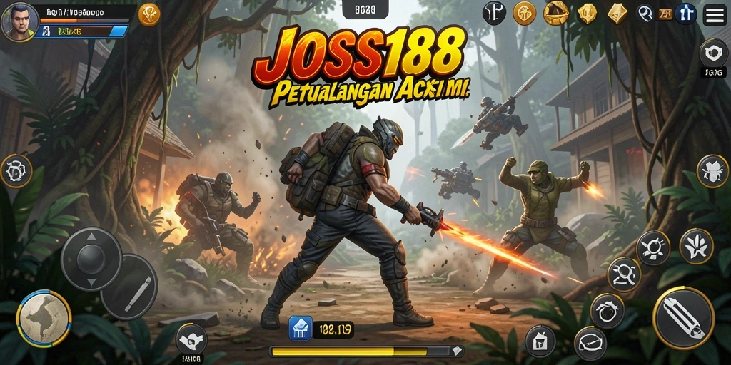 Tangkapan layar JOSS188 menampilkan aksi seru dengan karakter beragam.