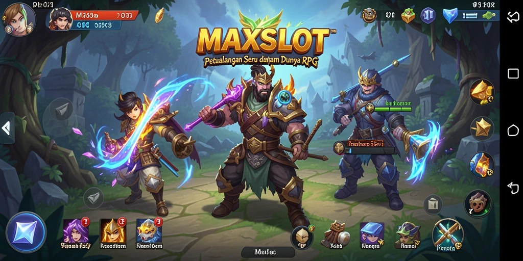 Tangkapan layar gameplay <strong>MAXSLOT</strong> menunjukkan aksi seru dalam dunia RPG.