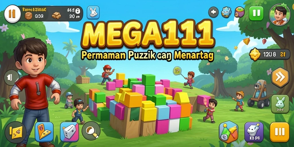 Tangkapan layar gameplay <strong>MEGA111</strong> dengan berbagai teka-teki menawan.