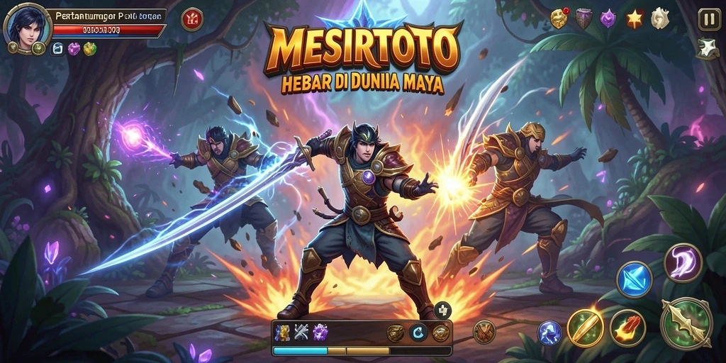 Tangkapan layar pertarungan intens di game MESIRTOTO.