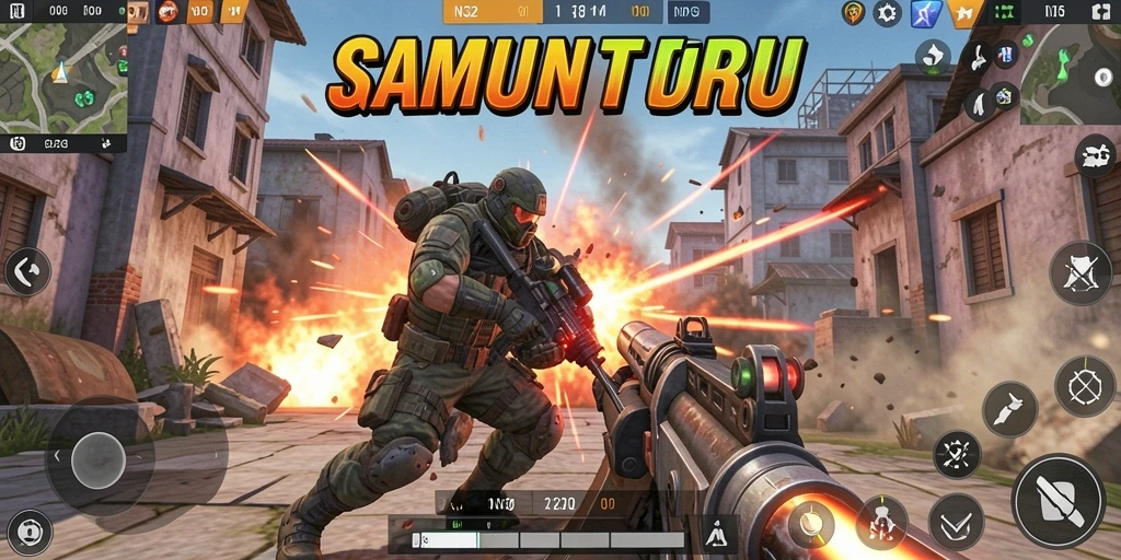 Screenshot N32 menampilkan adegan aksi intens dan gameplay TPS yang mengasyikkan.