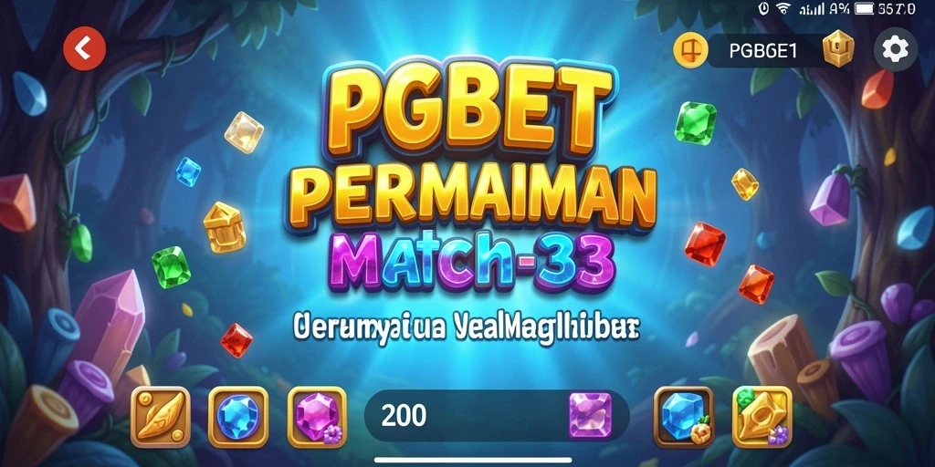 Tampilan gameplay PGBET dalam aksi mencocokkan objek Match-3.