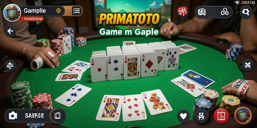 Tampilan gameplay Gaple yang seru dan interaktif.