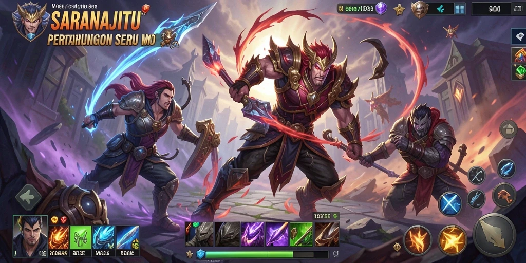 Tampilkan gameplay seru dan strategis dari SARANAJITU.