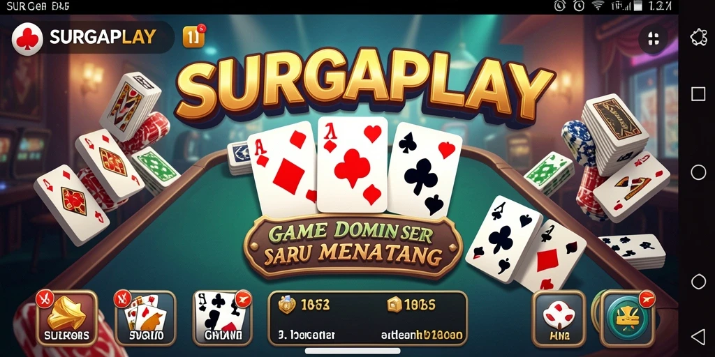 Tampilan screenshot gameplay SURGAPLAY yang menunjukkan suasana Domino yang seru.